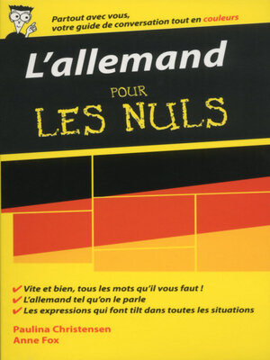 cover image of L'allemand--Guide de conversation pour les Nuls, 2ème édition